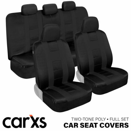 Solid black car seat covers - solid,